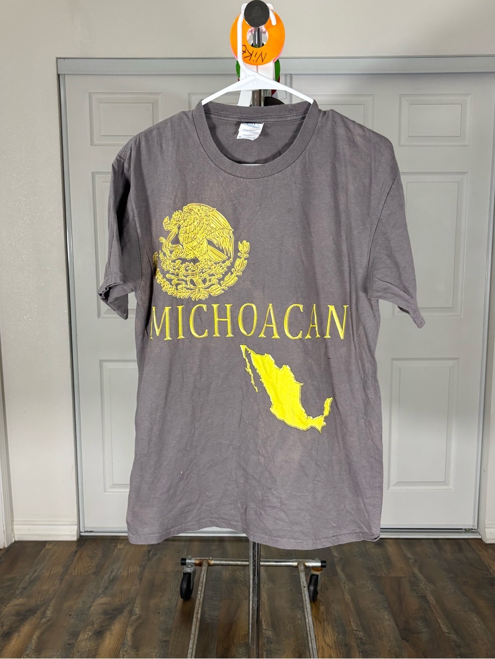 Port company Gray Short-Sleeve Tee with Yellow Michoacan Print